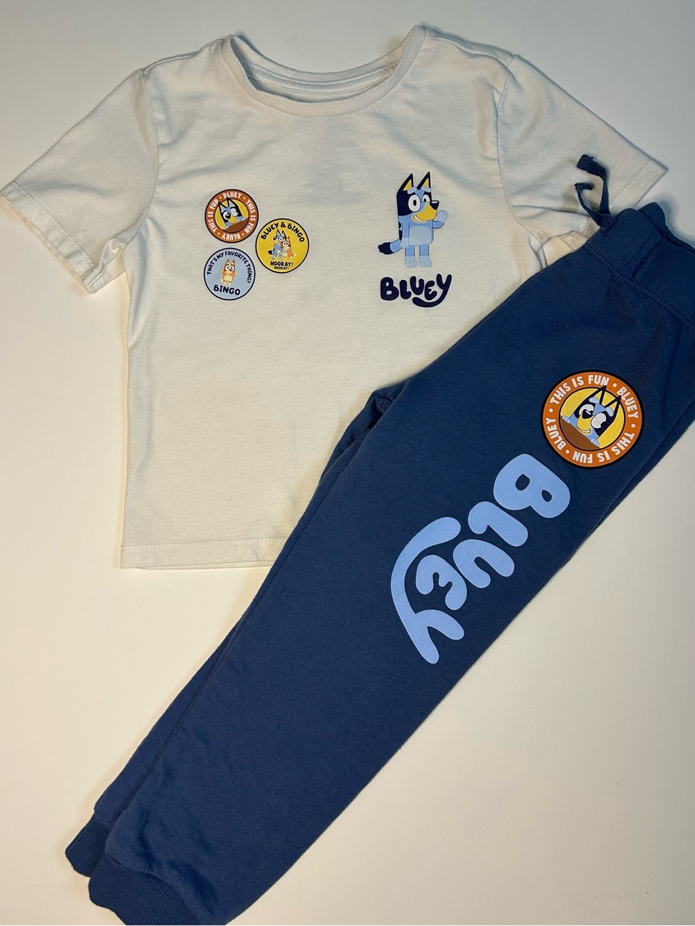 Bluey Kids Navy and White Jogger Set